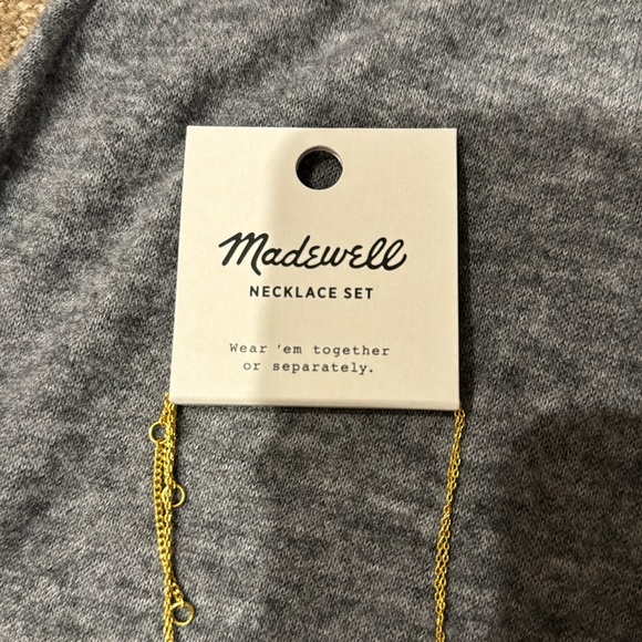 BRAND NEW (with tags) Gold Madewell Necklace Set - Picture 4 of 5